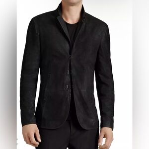 John Varvatos Collection Goat Suede Hook And Bar Slim Fit Jacket size 48
